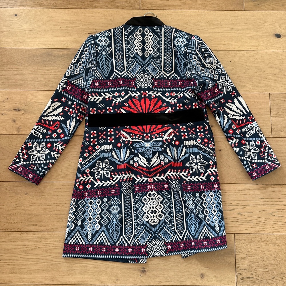 Floryday Multicolor Patterned Longline Jacket Size L - Picture 6 of 6